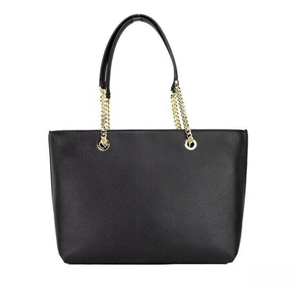 Michael Kors Jet Set Large Signature Leather X Cross Chain Shoulder Tote Handbag - Picture 2 of 7